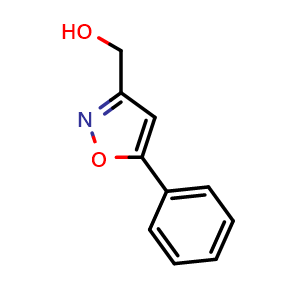 Chemical structure of (5-phenylisoxazol-3-yl)methanol , CAS 1619-37-0, AChemBlock Y224722