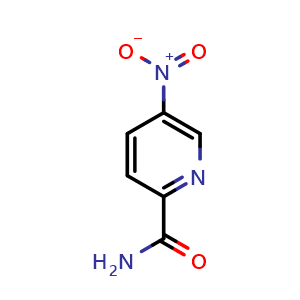 Chemical structure of 5-Nitro-2-pyridinecarboxamide , CAS 59290-34-5, AChemBlock Y224744