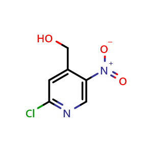 Chemical structure of (2-chloro-5-nitropyridin-4-yl)methanol , CAS 2102859-33-4, AChemBlock Y224746