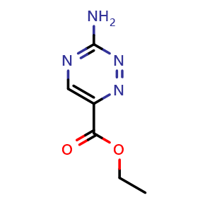 Chemical structure of ethyl 3-amino-1,2,4-triazine-6-carboxylate , CAS 1823935-61-0, AChemBlock Y224747
