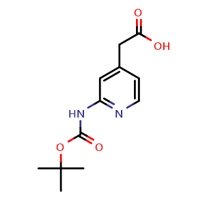 (4-Acetic acid-2-pyridinyl)-carbamic acid,1,1-dimethylethyl ester