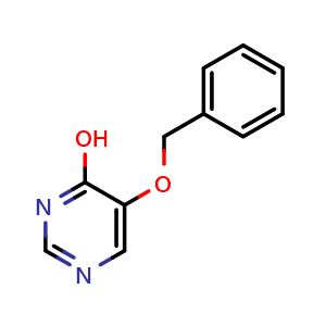 Chemical structure of 5-(benzyloxy)pyrimidin-4-ol , CAS 91138-06-6, AChemBlock Y224756