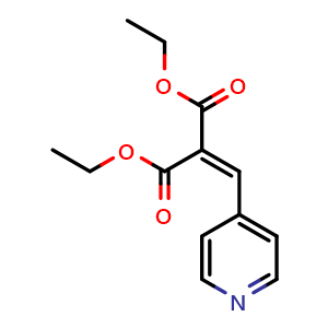 Chemical structure of diethyl 2-(pyridin-4-ylmethylene)malonate , CAS 52601-17-9, AChemBlock Y224772