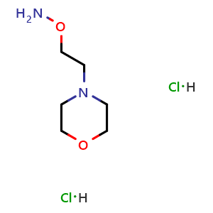 Chemical structure of O-(2-morpholinoethyl)hydroxylamine dihydrochloride , CAS 1195-51-3, AChemBlock Y224812