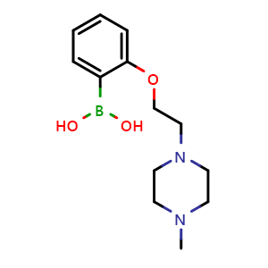 Chemical structure of 2-[2-(4-Methyl-piperazin-1-yl)-ethoxy]-phenylboronic acid , AChemBlock Y224816