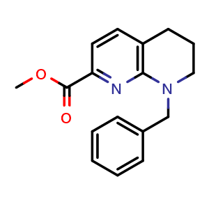 Chemical structure of methyl 8-benzyl-5,6,7,8-tetrahydro-1,8-naphthyridine-2-carboxylate , AChemBlock Y224838