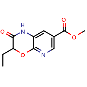 Chemical structure of methyl 3-ethyl-2-oxo-2,3-dihydro-1H-pyrido[2,3-b][1,4]oxazine-7-carboxylate , AChemBlock Y224862