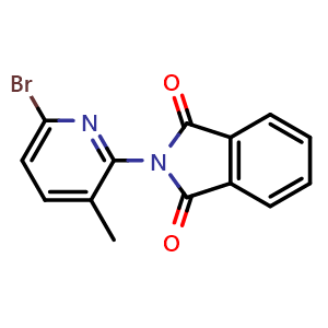 Chemical structure of 2-(6-bromo-3-methylpyridin-2-yl)isoindoline-1,3-dione , AChemBlock Y224865