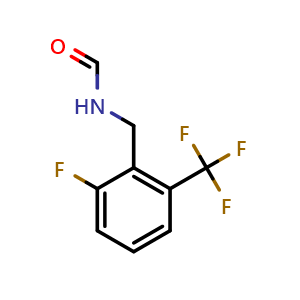 Chemical structure of N-(2-fluoro-6-(trifluoromethyl)benzyl)formamide , AChemBlock Y224893
