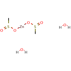 Chemical structure of bis((methylsulfinyl)oxy)zinc dihydrate , AChemBlock Y224899
