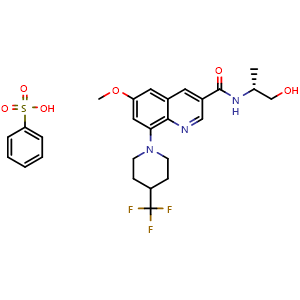 (R)-N-(1-hydroxypropan-2-yl)-6-methoxy-8-(4-(trifluoromethyl)piperidin-1-yl)quinoline-3-carboxamide benzenesulfonate