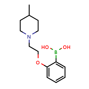 Chemical structure of 2-[2-(4-Methyl-piperidin-1-yl)-ethoxy]-phenylboronic acid , CAS 1018676-84-0, AChemBlock Y224913