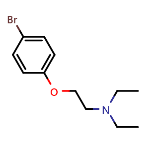 Chemical structure of 4-(2-Diethylamino)ethoxy-bromobenzene , CAS 1823-62-7, AChemBlock Y224929