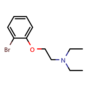 Chemical structure of 2-(2-Diethylamino)ethoxy-bromobenzene , CAS 94982-02-2, AChemBlock Y224933