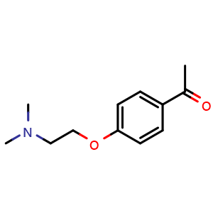 Chemical structure of 1-[4-(2-Dimethylamino-ethoxy)-phenyl]-ethanone , CAS 2079-49-4, AChemBlock Y224938