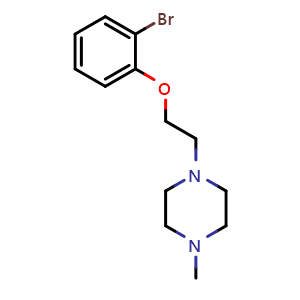 Chemical structure of 1-[2-(2-Bromophenoxy)ethyl]-4-methylpiperazine , CAS 401482-42-6, AChemBlock Y224941