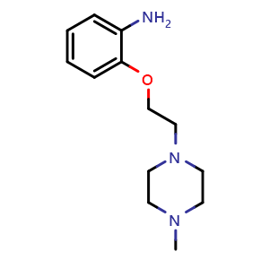 Chemical structure of 2-[2-(4-Methyl-piperazin-1-yl)-ethoxy]-phenylamine , CAS 937689-61-7, AChemBlock Y224944