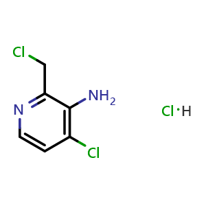 Chemical structure of 4-chloro-2-(chloromethyl)pyridin-3-amine hydrochloride , AChemBlock Y224955