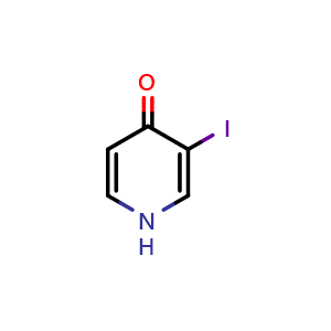 Chemical structure of 3-Iodo-1H-pyridin-4-one , CAS 98136-83-5, AChemBlock Y224970