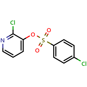 Chemical structure of 4-Chloro-benzenesulfonic acid 2-chloro-pyridin-3-yl ester , CAS 219930-49-1, AChemBlock Y224974