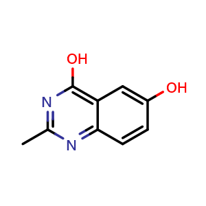 Chemical structure of 2-Methyl-quinazoline-4,6-diol , CAS 1882-77-5, AChemBlock Y224995