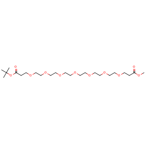 Chemical structure of 1-tert-butyl 25-methyl 4,7,10,13,16,19,22-heptaoxapentacosane-1,25-dioate , CAS 2923530-11-2, AChemBlock Y225014