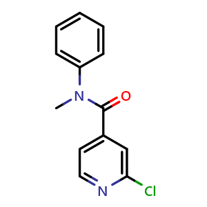 Chemical structure of 2-chloro-N-methyl-N-phenylisonicotinamide , CAS 1019383-16-4, AChemBlock Y225027