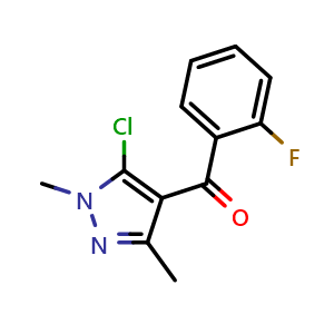(5-chloro-1,3-dimethyl-1H-pyrazol-4-yl)(2-fluorophenyl)methanone