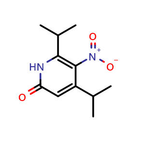 Chemical structure of 4,6-diisopropyl-5-nitropyridin-2(1H)-one , CAS 141860-74-4, AChemBlock Y225060