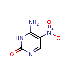 Chemical structure of 6-amino-5-nitropyrimidin-2(1H)-one , CAS 69099-99-6, AChemBlock Y225086