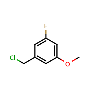 Chemical structure of 1-(chloromethyl)-3-fluoro-5-methoxybenzene , CAS 1214346-07-2, AChemBlock Y225087