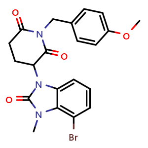 3-(4-bromo-3-methyl-2-oxo-2,3-dihydro-1H-benzo[d]imidazol-1-yl)-1-(4-methoxybenzyl)piperidine-2,6-dione