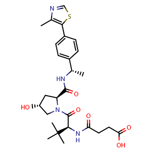 4-(((S)-1-((2S,4R)-4-hydroxy-2-(((S)-1-(4-(4-methylthiazol-5-yl)phenyl)ethyl)carbamoyl)pyrrolidin-1-yl)-3,3-dimethyl-1-oxobutan-2-yl)amino)-4-oxobutanoic acid