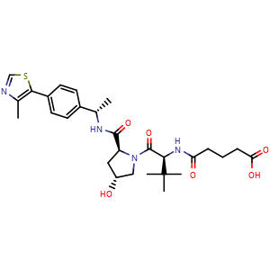 5-(((S)-1-((2S,4R)-4-hydroxy-2-(((S)-1-(4-(4-methylthiazol-5-yl)phenyl)ethyl)carbamoyl)pyrrolidin-1-yl)-3,3-dimethyl-1-oxobutan-2-yl)amino)-5-oxopentanoic acid