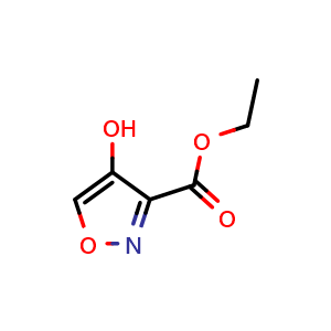 Chemical structure of ethyl 4-hydroxyisoxazole-3-carboxylate , CAS 84691-16-7, AChemBlock Y225191