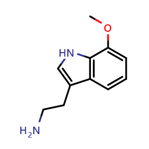 Chemical structure of 2-(7-methoxy-1H-indol-3-yl)ethanamine , CAS 2436-04-6, AChemBlock Y225199