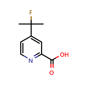 Chemical structure of 4-(2-fluoropropan-2-yl)picolinic acid , CAS 1781062-53-0, AChemBlock Y225203