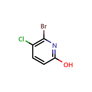 Chemical structure of 6-bromo-5-chloropyridin-2-ol , CAS 1396762-33-6, AChemBlock Y225206