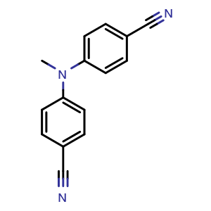 Chemical structure of Bis(4-cyanophenyl)methylamine , CAS 887581-84-2, AChemBlock Y225210