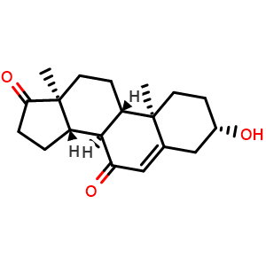 Chemical structure of 7-Keto-dehydroepiandrosterone , CAS 566-19-8, AChemBlock Y225211