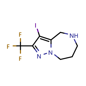 2-(trifluoromethyl)-5,6,7,8-tetrahydro-3-iodo-4H-pyrazolo[1,5-a][1,4]diazepine