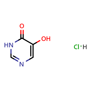 Chemical structure of 5-Hydroxypyrimidin-4(3H)-one hydrochloride , CAS 1616526-82-9, AChemBlock Y225263