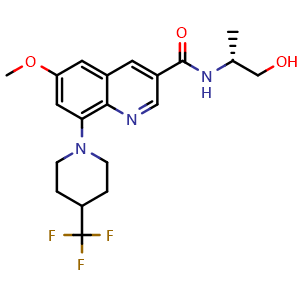 (R)-N-(1-hydroxypropan-2-yl)-6-methoxy-8-(4-(trifluoromethyl)piperidin-1-yl)quinoline-3-carboxamide