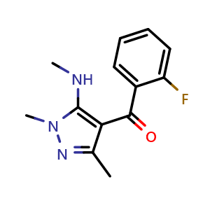(1,3-dimethyl-5-(methylamino)-1H-pyrazol-4-yl)(2-fluorophenyl)methanone