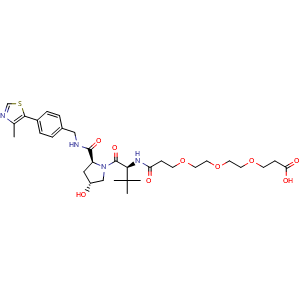 (S)-15-((2S,4R)-4-hydroxy-2-((4-(4-methylthiazol-5-yl)benzyl)carbamoyl)pyrrolidine-1-carbonyl)-16,16-dimethyl-13-oxo-4,7,10-trioxa-14-azaheptadecanoic acid