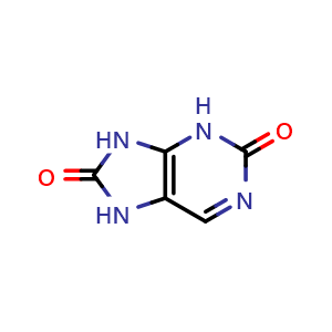 Chemical structure of 7,9-dihydro-2H-purine-2,8(3H)-dione , CAS 13230-99-4, AChemBlock Y225309