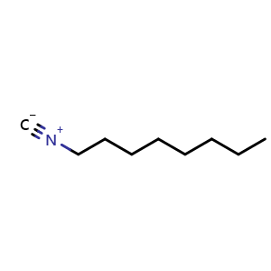 Chemical structure of 1-isocyanooctane , CAS 70159-85-2, AChemBlock Y225320