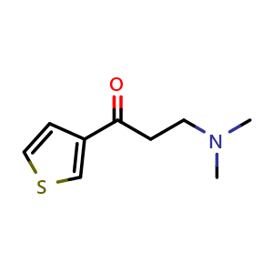 Chemical structure of 3-(dimethylamino)-1-(thiophen-3-yl)propan-1-one , CAS 100860-96-6, AChemBlock Y225330