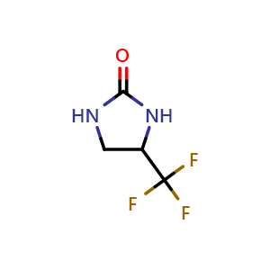 Chemical structure of 4-(Trifluoromethyl)imidazolidin-2-one , CAS 1694615-69-4, AChemBlock Y225339