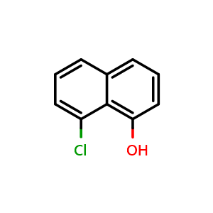 Chemical structure of 1-Hydroxy-8-chloronaphthalene , CAS 65253-31-8, AChemBlock Y225356